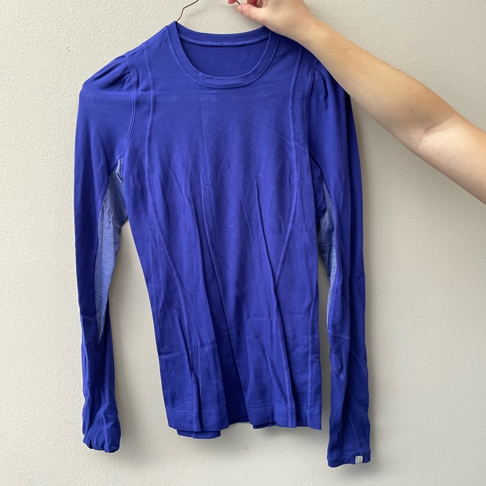 Lulu lemon purple long sleeve , great for running